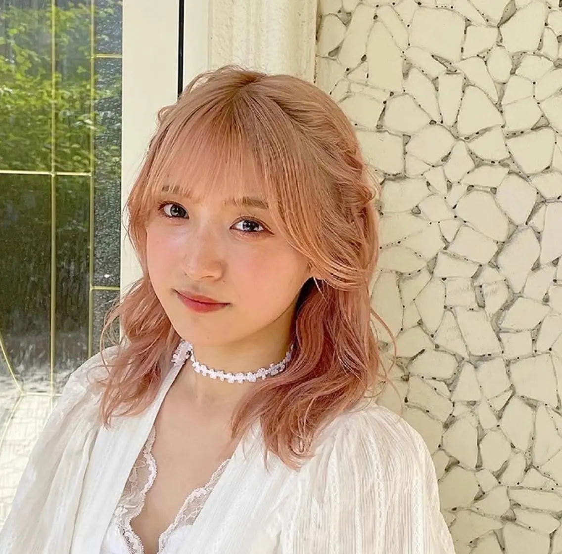 セミロング カラー ヘアアレンジ シールエクステ横浜 🐏☁️miminaのヘアスタイル