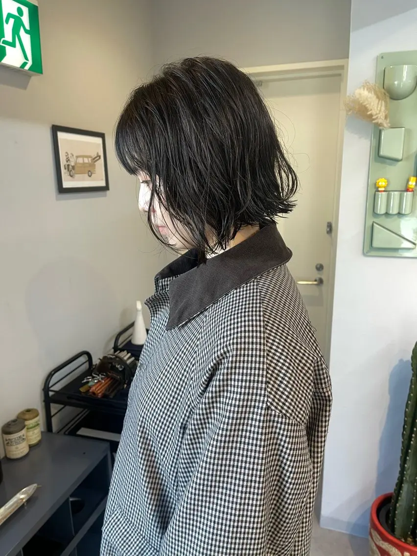 ショート パーマ ボブ くせ毛 ニュアンスパーマ カット トリートメント 丁寧なカウンセリング 🌿KENTA🌿のヘアスタイル