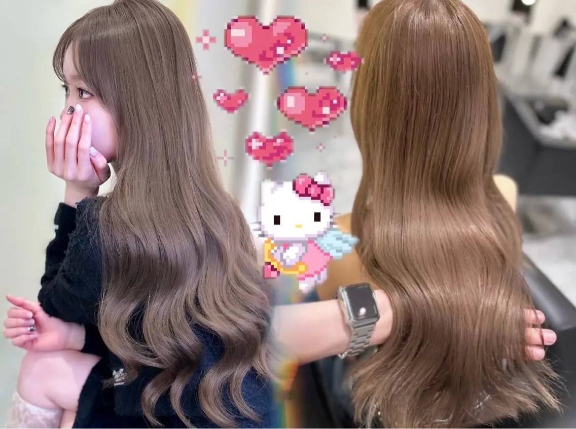 ロング カラー ブリーチ ダブルカラー ブリーチなしカラー 韓国風ヘア レイヤーカット ワンホン🎀韓国ヘア 💞渋谷/GAKUのヘアスタイル