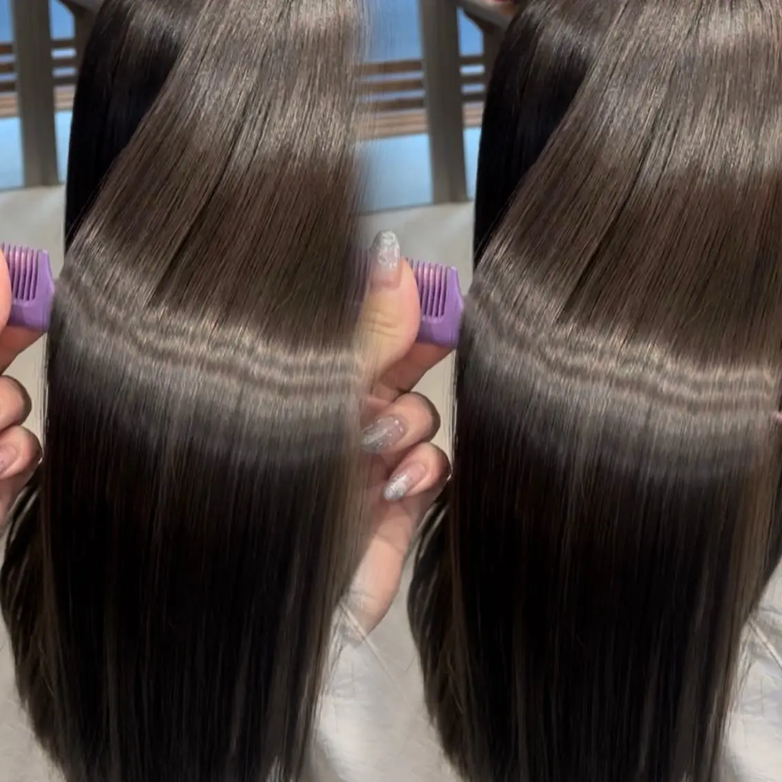 ロング 縮毛矯正 【髪質改善・ 艶カラー】JUREのヘアスタイル