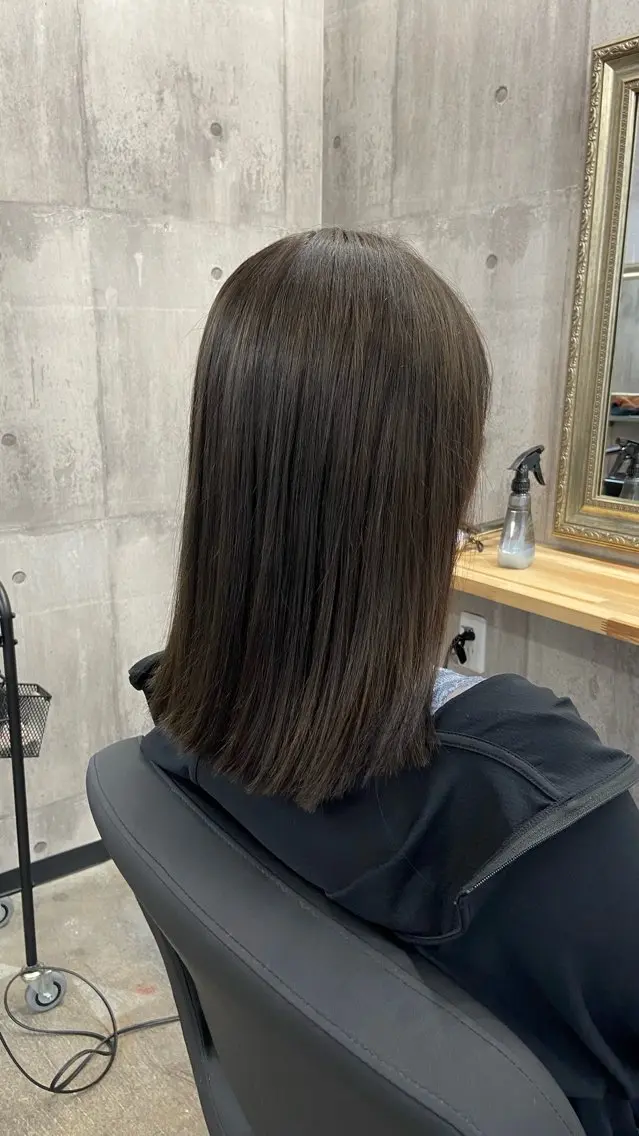 ミディアム カラー カット ヘアカラー トリートメント Sunny side 大名 RIOのヘアスタイル