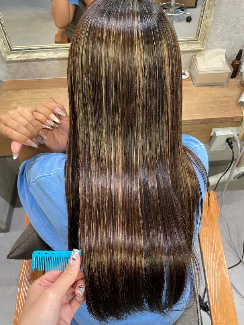 ロング カラー トリートメント ツヤちゅるカラー✮ すずなのヘアスタイル