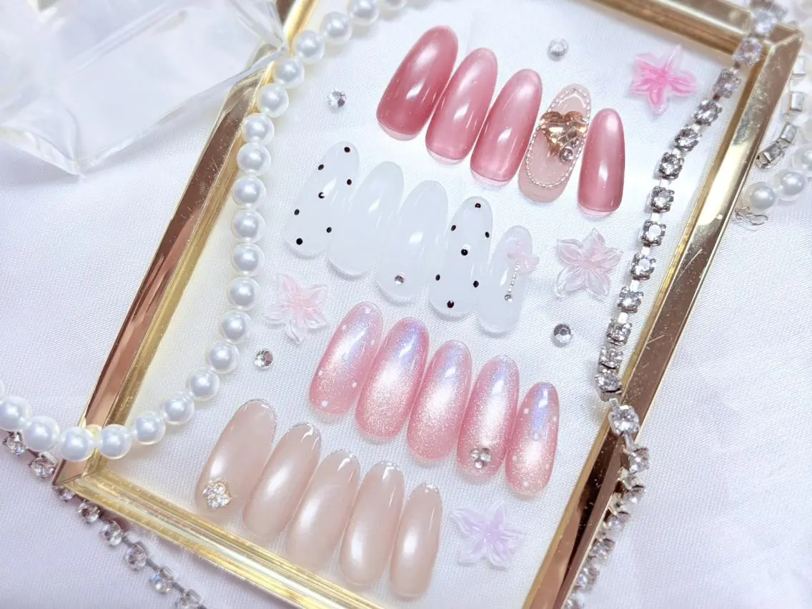 ネイル アートネイル マグネットネイル 夏ネイル ハンドネイル Noix Nailのネイルデザイン