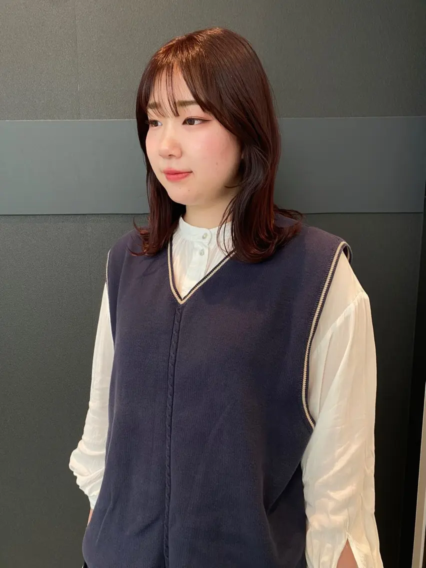 ミディアム カラー ブリーチ ブリーチなしカラー カット ヘアカラー トリートメント mai / linoah˚✧のヘアスタイル