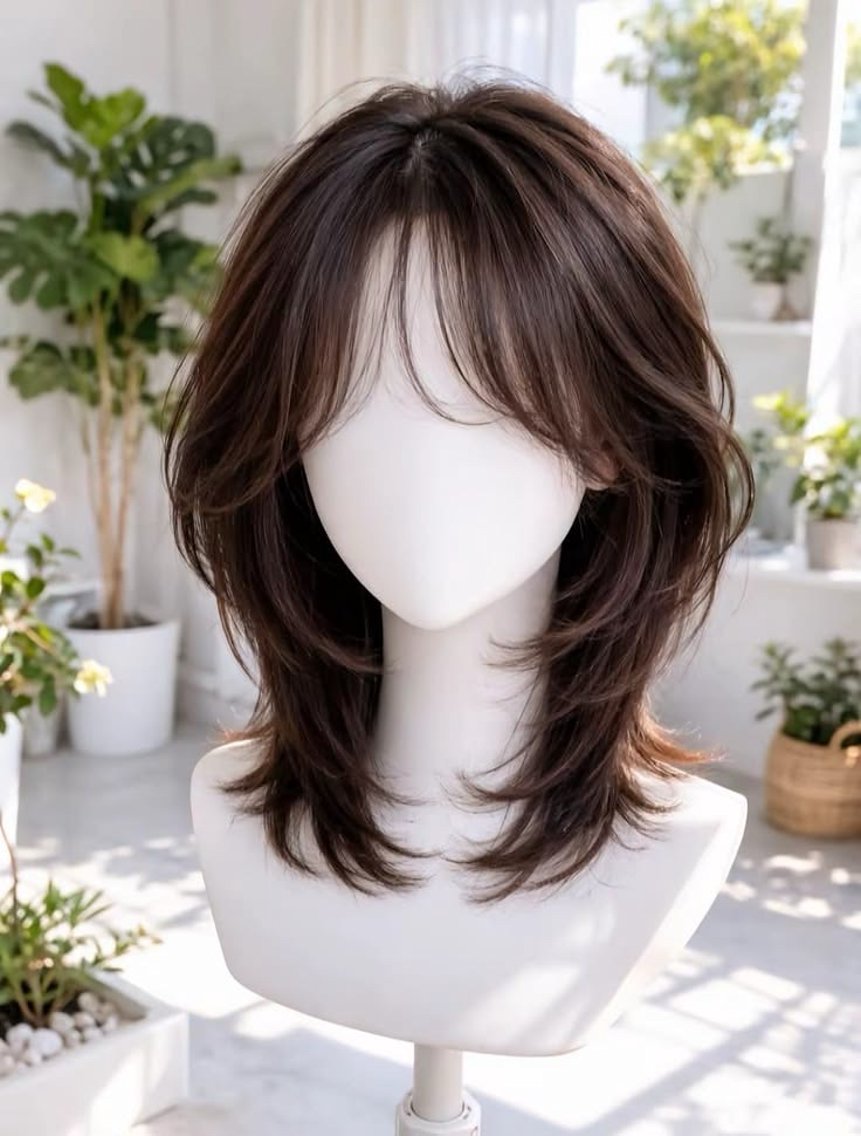 ミディアム 花岡 優磨のヘアスタイル