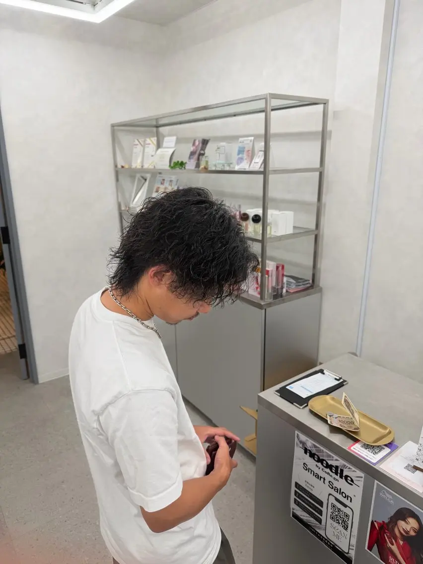 メンズ カット パーマ 藤野 慶太のヘアスタイル