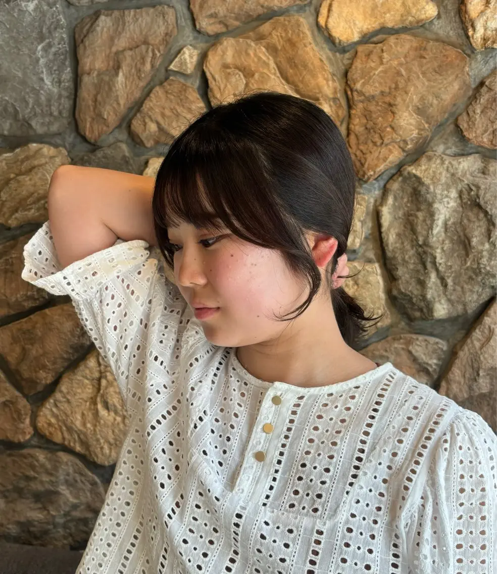 ミディアム 韓国風ヘア 小玉 唯依のヘアスタイル