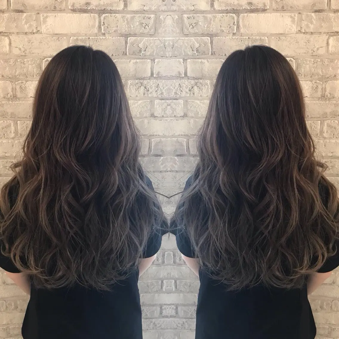 セミロング カラー EARTH 越谷店のヘアスタイル