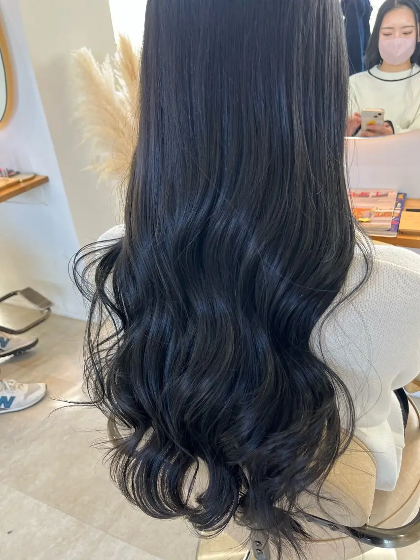 ロング ヘアカラー トリートメント 加藤 明香里のヘアスタイル