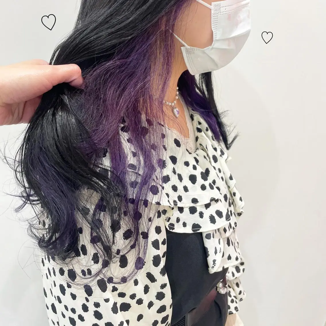 セミロング カラー インナーカラー ラベンダーカラー 新宿駅近♡個室 ♡関口三都季🌜のヘアスタイル