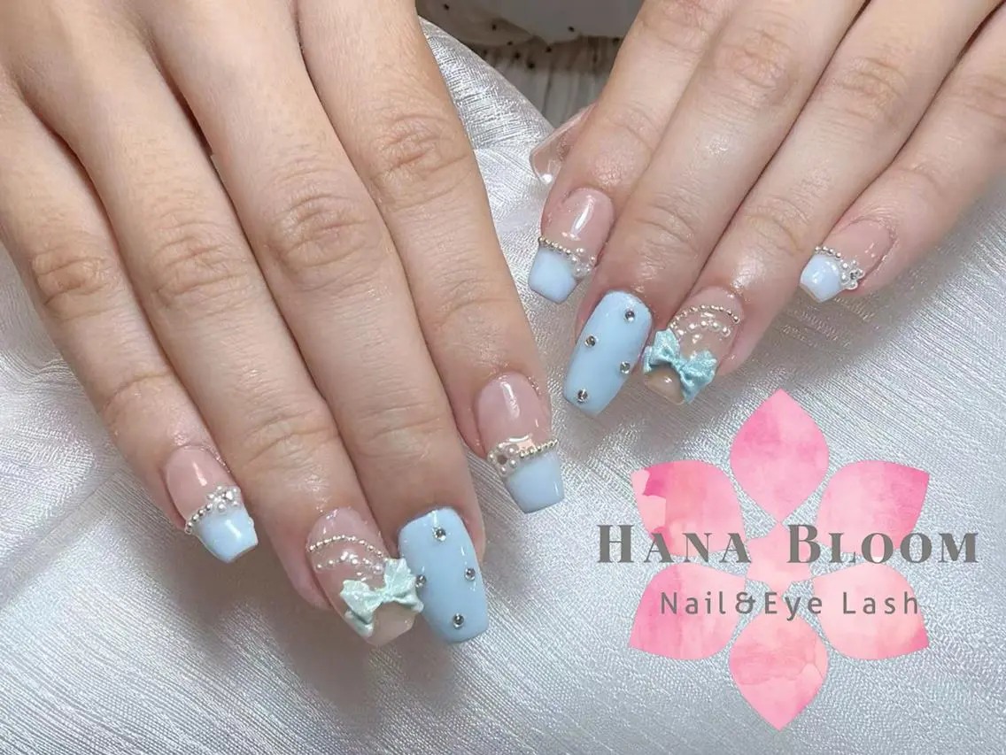 ネイル 長さ出し フットネイル 韓国ネイル マグネットネイル 持ち込み ハンドネイル ハンドケア Hana Bloom Nail 渋谷道玄坂のネイルデザイン