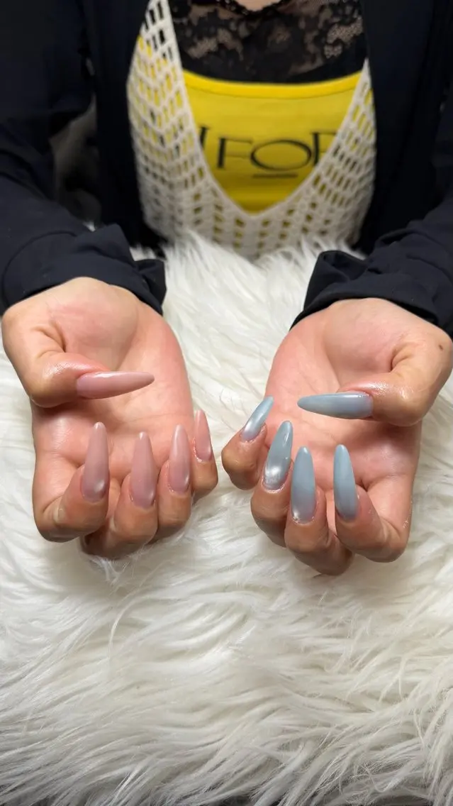 ネイル 長さ出し フレンチネイル グラデーション 韓国ネイル マグネットネイル ハンドネイル VB HEAVEN nailのネイルデザイン
