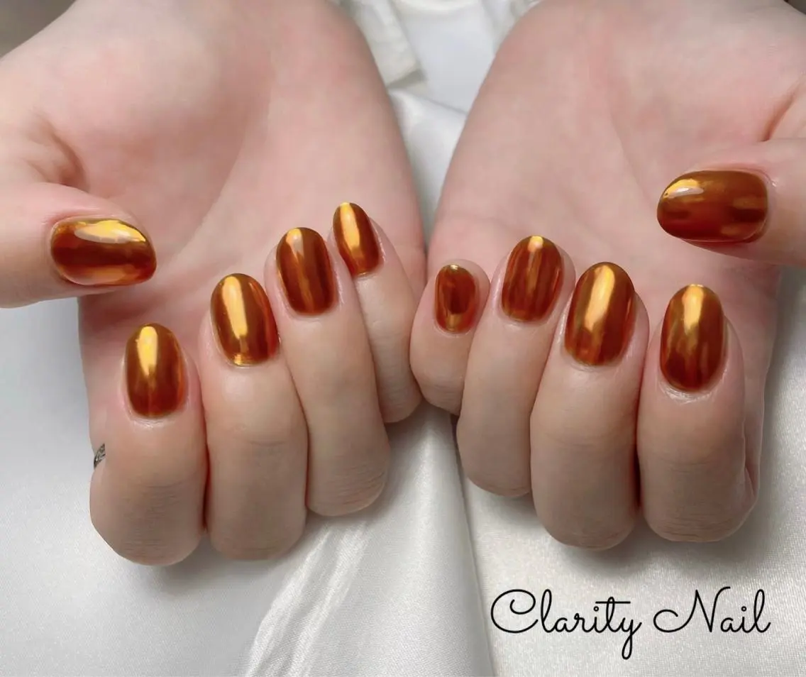 ネイル ミラーネイル ワンカラーネイル ハンドネイル Clarity Nailのネイルデザイン