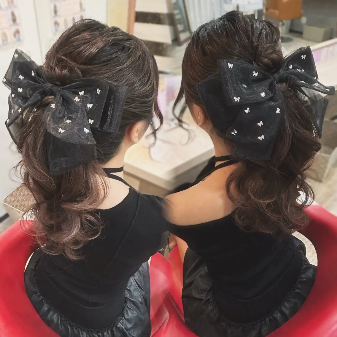ロング ヘアアレンジ ポニーテール ヘアセット ⟡.·Fuka/ ヘアメ🎀暖色カラーのヘアスタイル