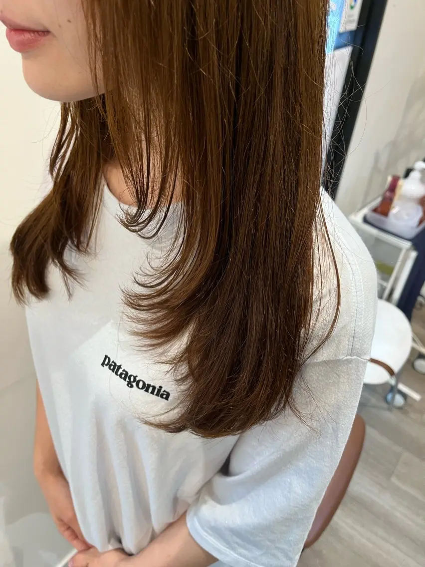 ロング レイヤーカット カット 武原 虹音のヘアスタイル