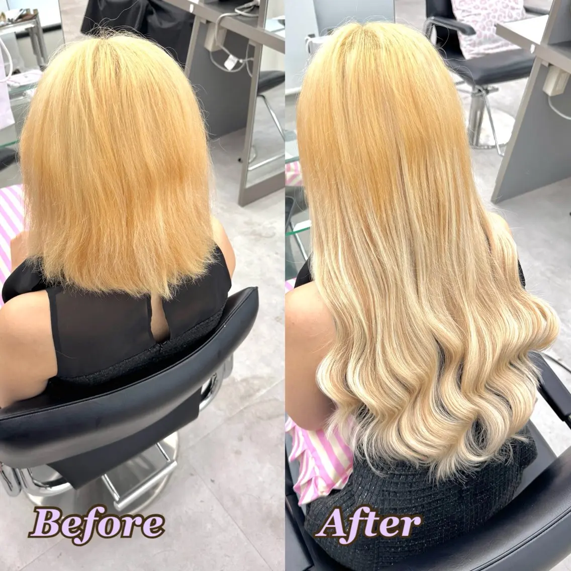 エクステ ヘアメ🎀ハイトーン 🩵エクステ🪄しほのヘアスタイル