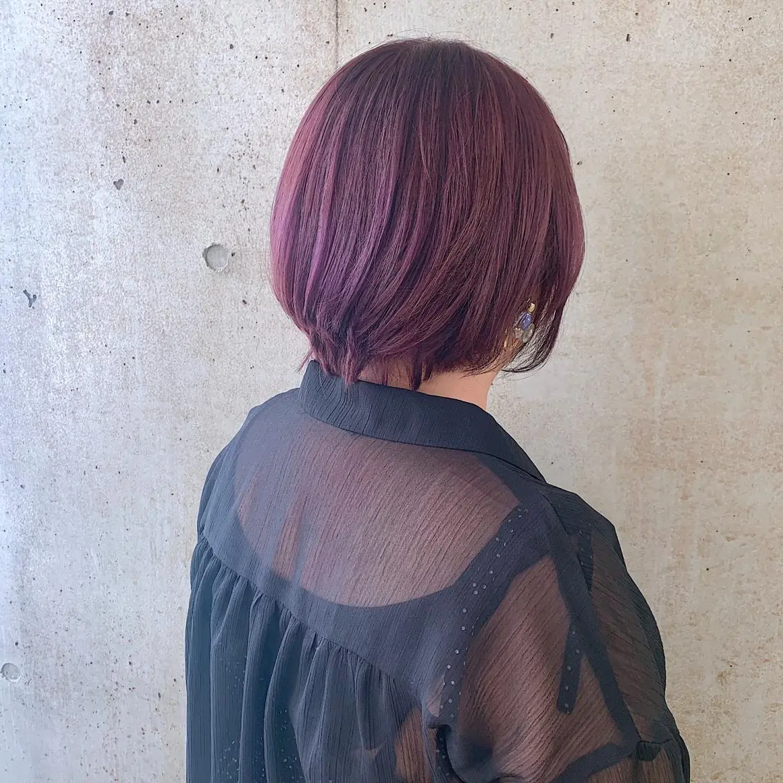 ショート カラー ラベンダーカラー 二宮 早智子のヘアスタイル