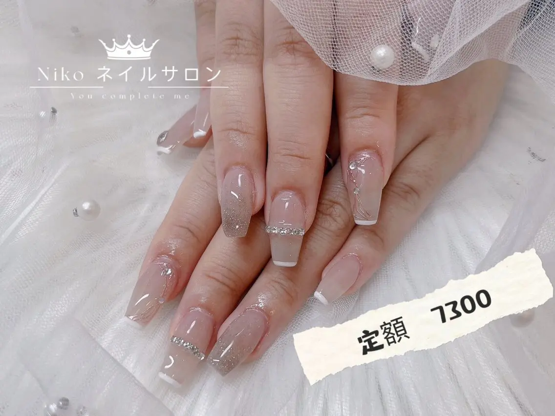 ネイル チークネイル 長さ出し フットネイル フレンチネイル ジェルネイル NIKO NAIL 柏のネイルデザイン