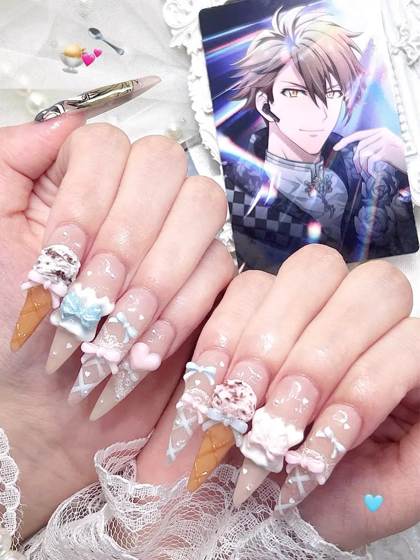ネイル ハンドネイル ️🫧みつき/ 渋谷/痛ネイル️🫧のネイルデザイン