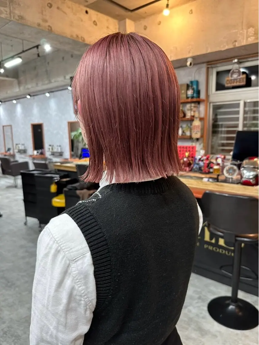 ショート カラー バレイヤージュ ベージュカラー ブリーチ ケアブリーチ 透明感カラー ヘアカラー 【C'LD】 Mimoのヘアスタイル