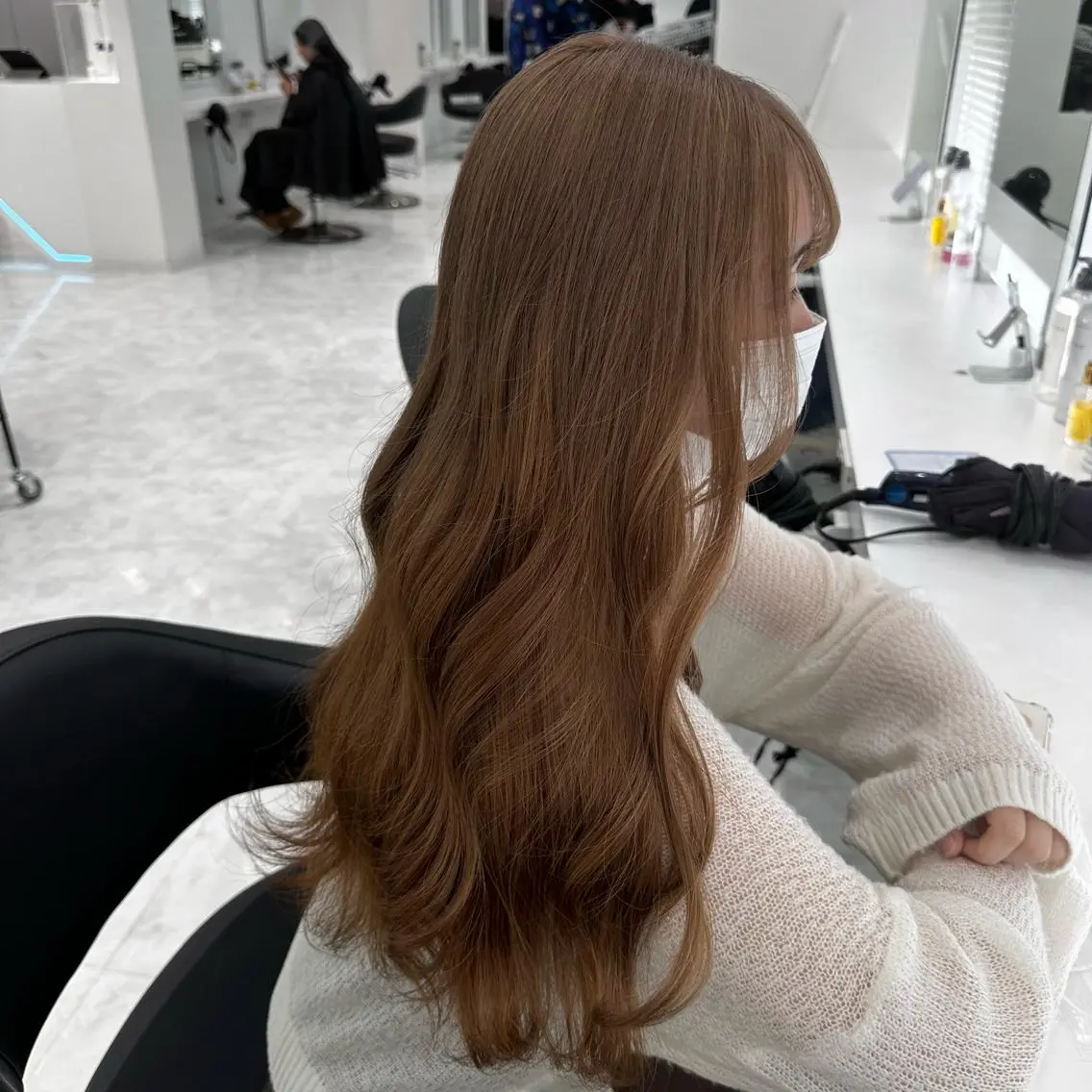 セミロング カラー ヘアカラー ♡上品韓国髪♡ブラ ウン/SAYATOのヘアスタイル