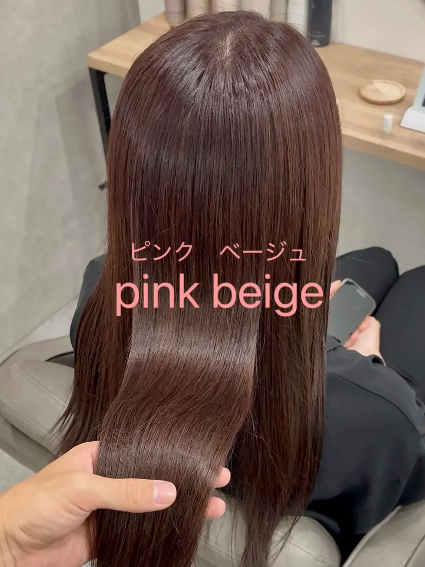 セミロング カラー ベージュカラー ブラウンカラー ラベンダーカラー ピンクカラー ピンクベージュ カット ヘアカラー トリートメント 🫧美髪＆艶カラー 増田魁土🫧のヘアスタイル