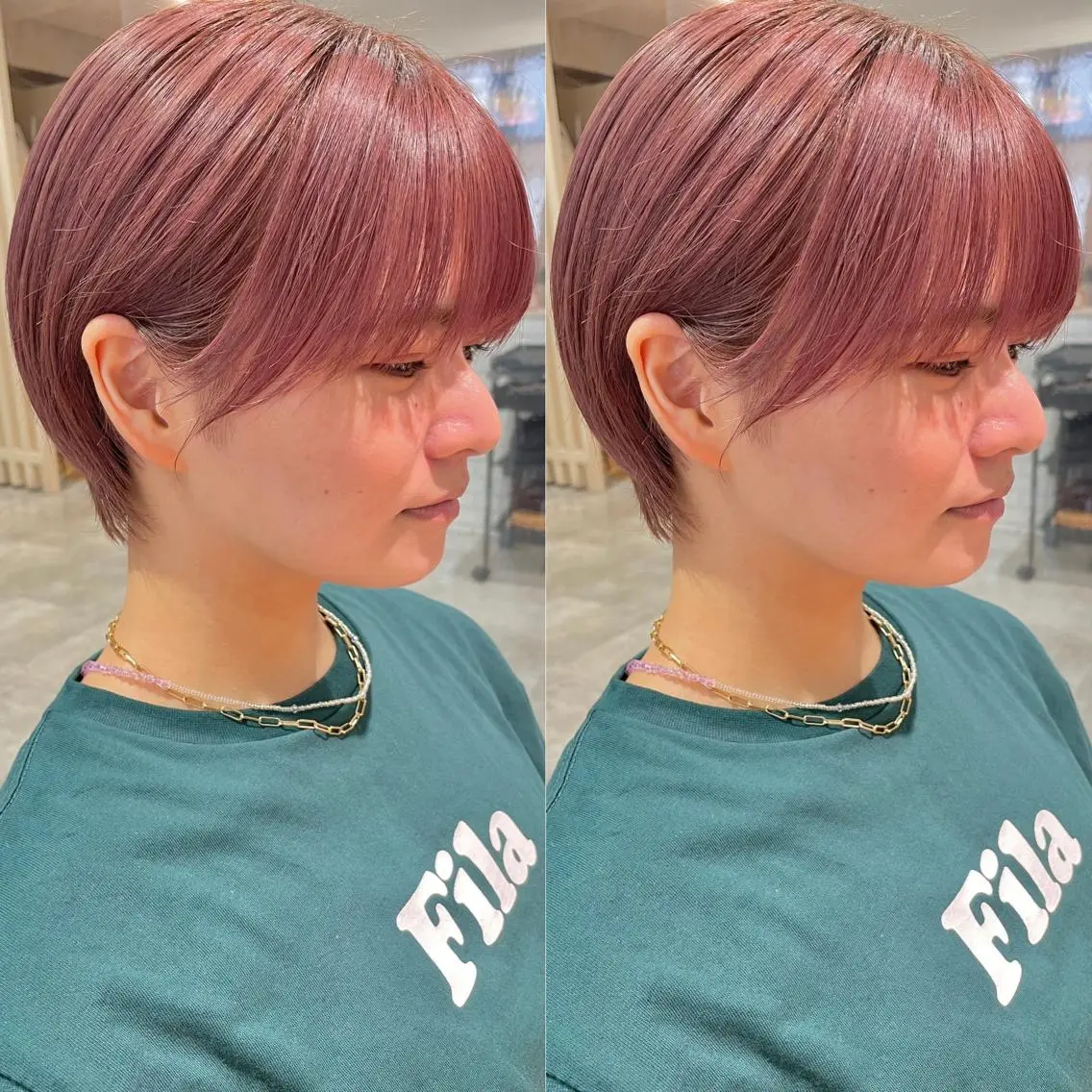 ショート カラー ヘアカラー トリートメント 髪質改善will hairdesignのヘアスタイル