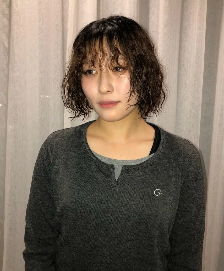 ミディアム パーマ ミディアムパーマ パーマ トリートメント るか 🍀のヘアスタイル