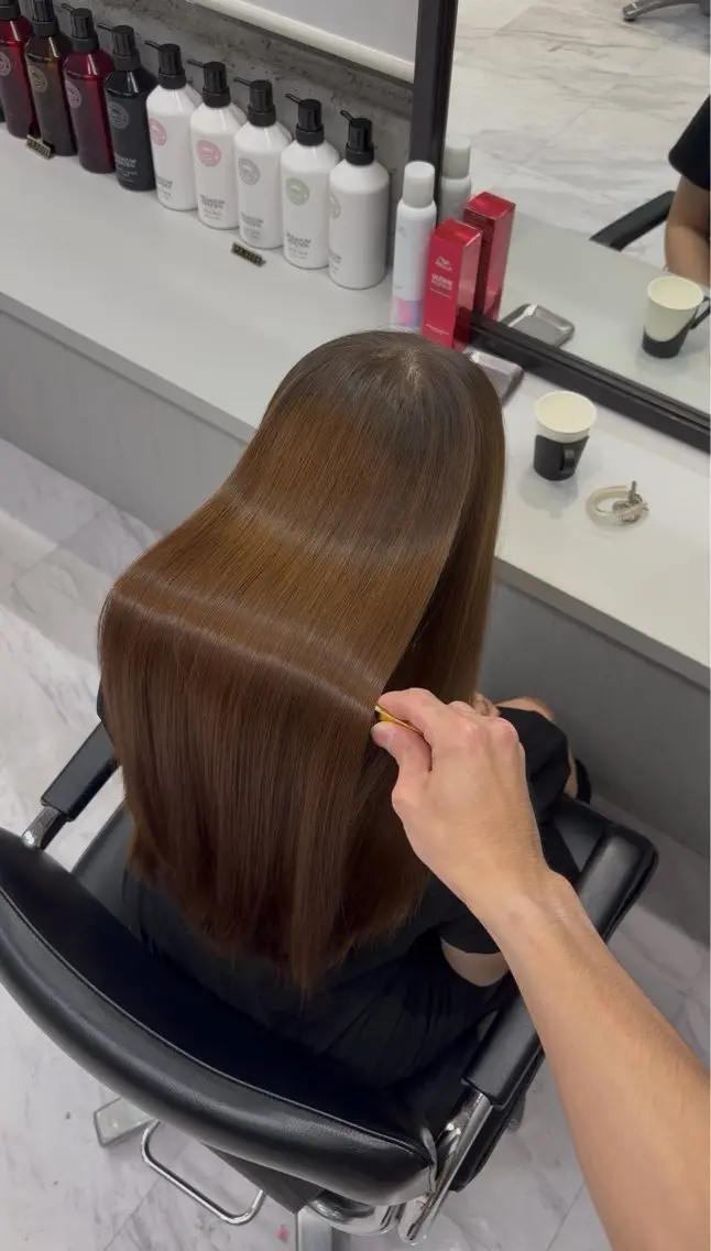 ロング ヘアカラー 武内 風馬のヘアスタイル