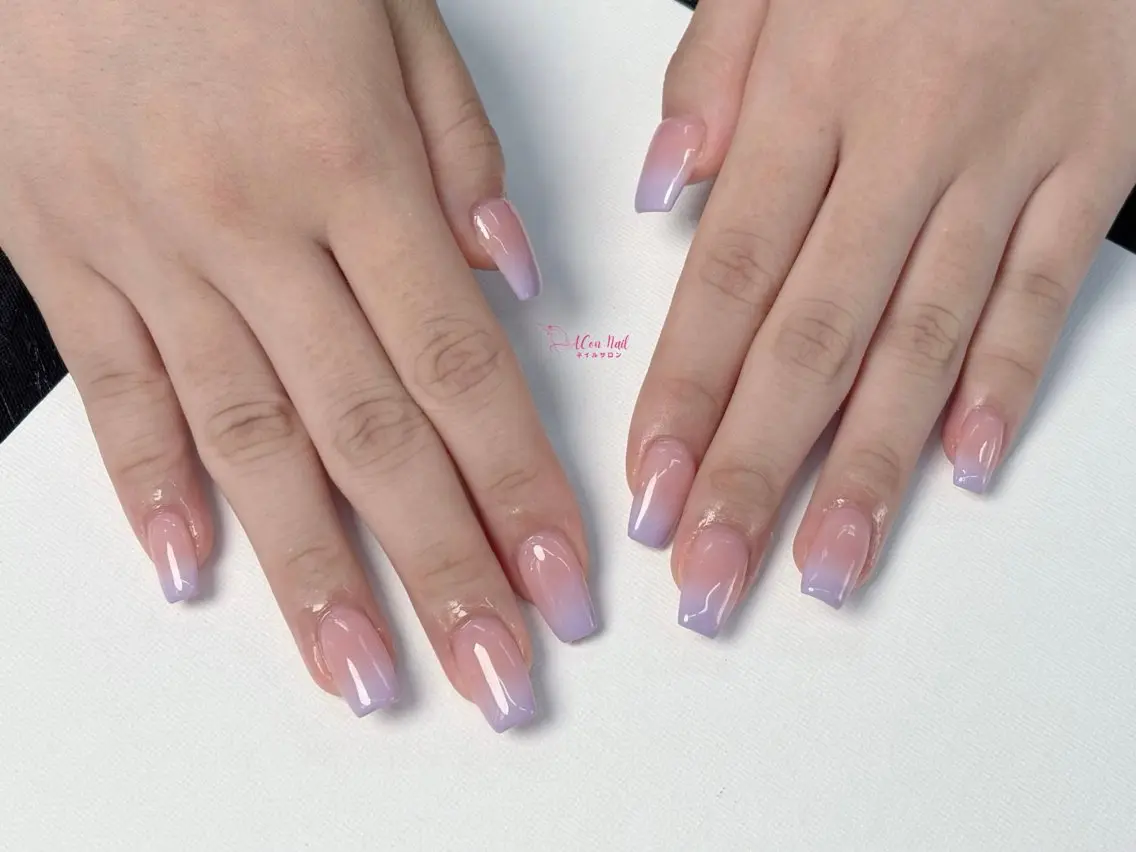 ネイル 桜ネイル 長さ出し フラワーネイル フレンチネイル ジェルネイル ハンドネイル ACon NailSalonのネイルデザイン