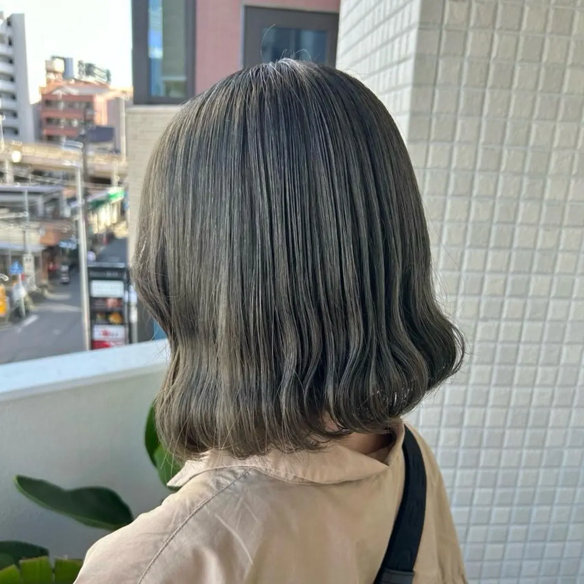 カラー ベージュカラー オリーブベージュ 艶感カラー/オリーブ アレンジ：♡のヘアスタイル