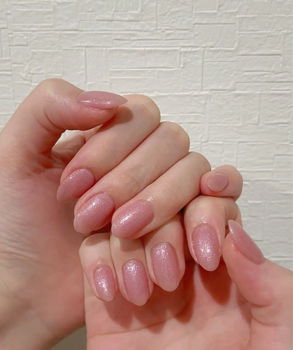 ネイル オーロラネイル 長さ出し フットネイル 韓国ネイル ラメ(グリッター) 👍thumbs up nail👍のネイルデザイン