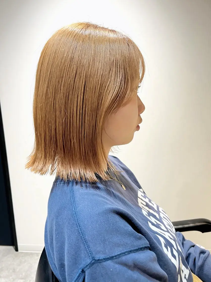 ミディアム 切りっぱなしボブ ボブ GIEN 末吉 海斗のヘアスタイル
