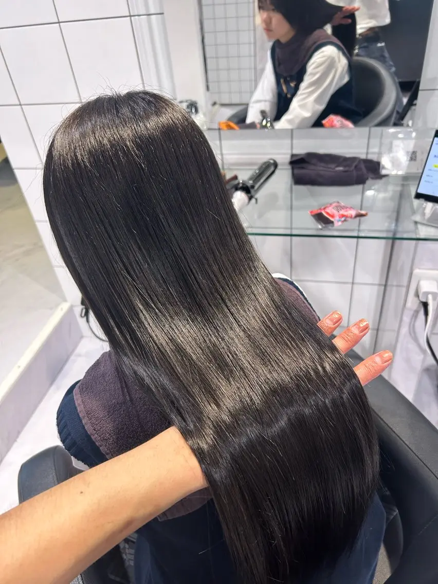 ロング カラー カット ヘアカラー トリートメント 表参道/透明感カラー /暗髪/ジュキヤのヘアスタイル