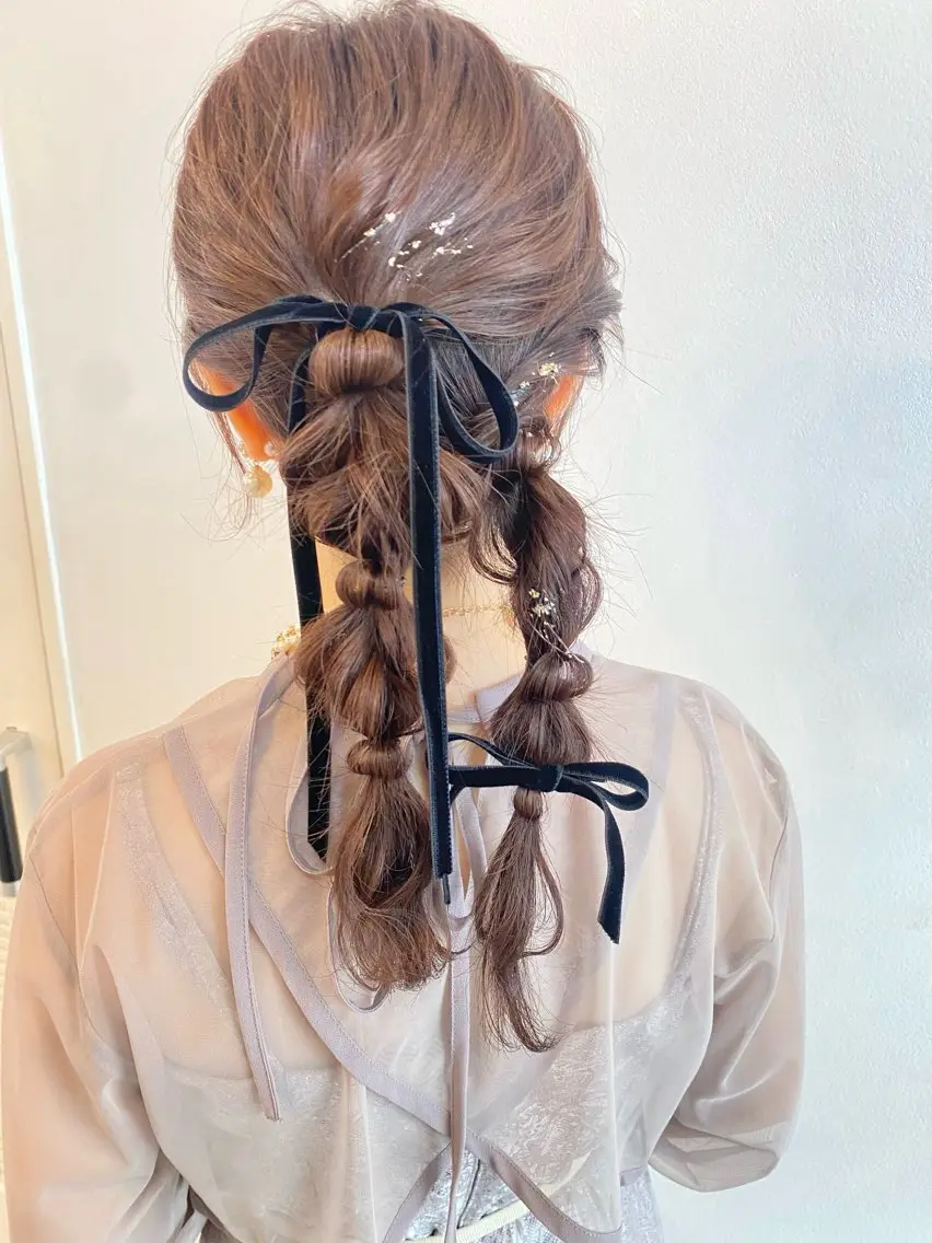セミロング ヘアアレンジ GiseL博多筑紫口 杏実のヘアスタイル