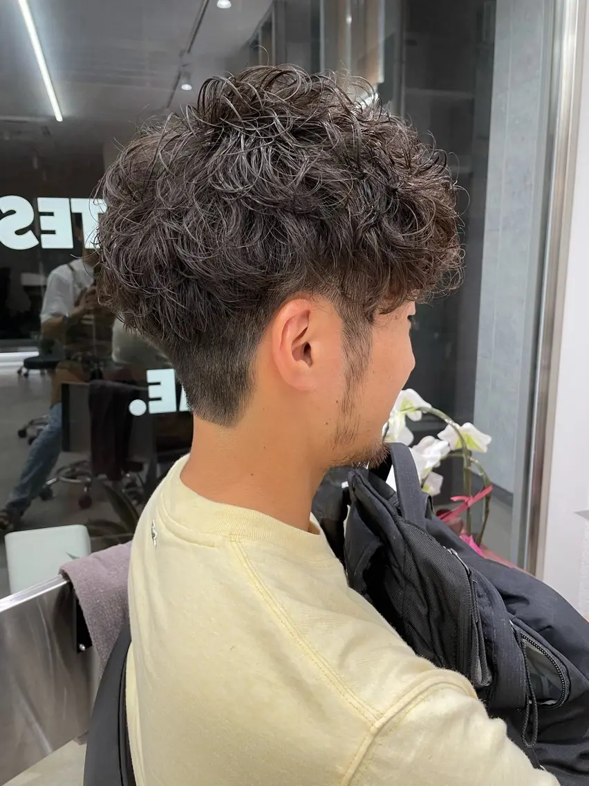 ショート パーマ メンズ カット パーマ 髪質改善/茅ヶ崎 マツモト リョウのヘアスタイル