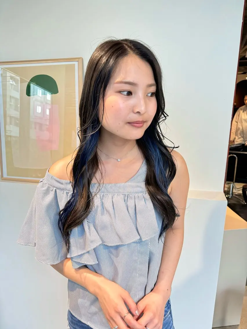 ロング カラー アディクシーカラー アッシュ ベージュカラー グレージュ オリーブカラー 髪質改善マスター 長尾勇弥/梅田中津のヘアスタイル