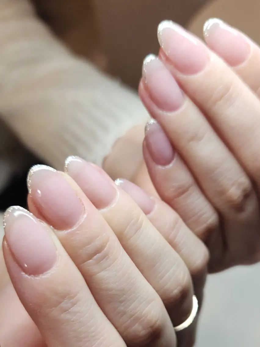 ネイル フレンチネイル ラメ(グリッター) NailSalon N.中目黒のネイルデザイン