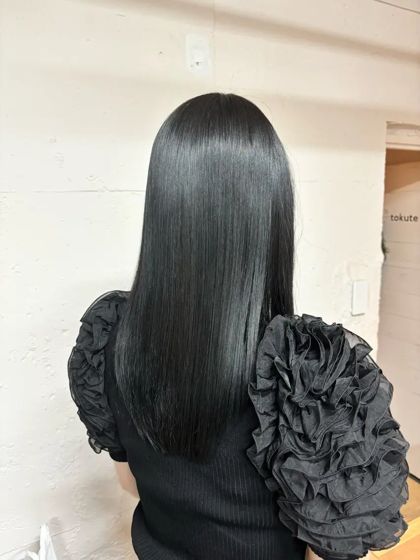 🖤カラーチェンジができる黒髪オフブラック🖤の写真