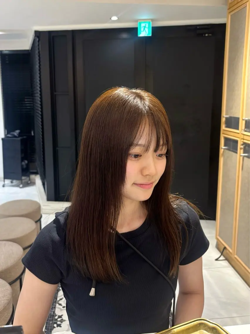 セミロング カラー ベージュカラー オリーブベージュ ヘアカラー トリートメント ヘアセット 莉瑠 / ボブモデル募集🐃のヘアスタイル