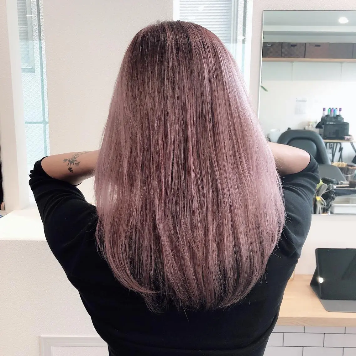ミディアム カラー ピンクカラー カット ヘアカラー トリートメント JILBLAN京都 ショート/ハイライトのヘアスタイル