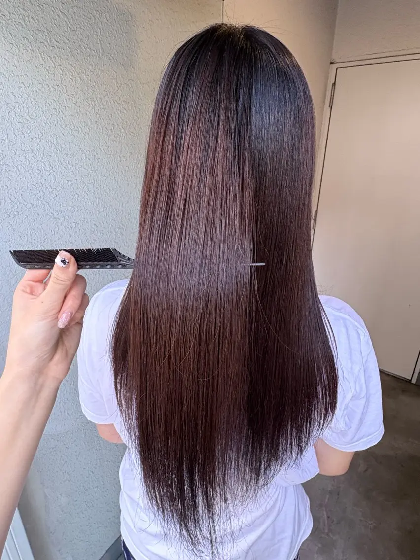 ロング 縮毛矯正 siki yuikaのヘアスタイル