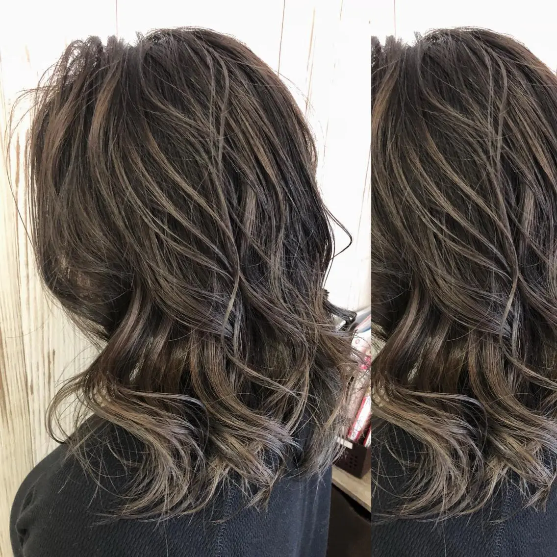 セミロング カラー アッシュ ヘアカラー トリートメント ヘアサロンオスカー 岸和田蛸地蔵店のヘアスタイル