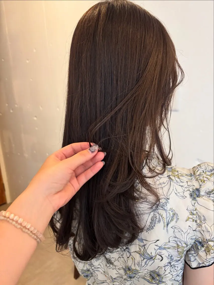 ロング カット ヘアカラー トリートメント 透明感カラー/髪質 改善 YUKAのヘアスタイル