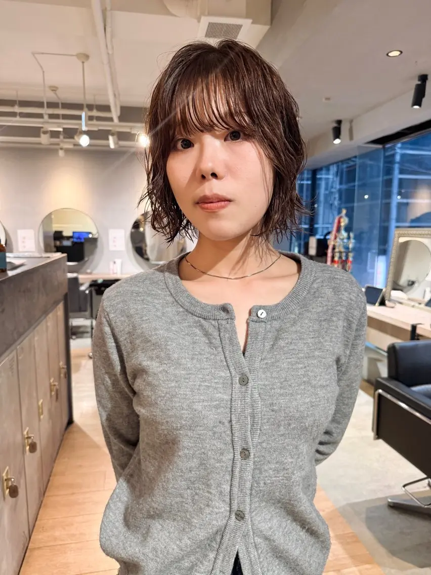 【思い切って変身】カット+おしゃれパーマ🌀+カラー ￥12100の写真