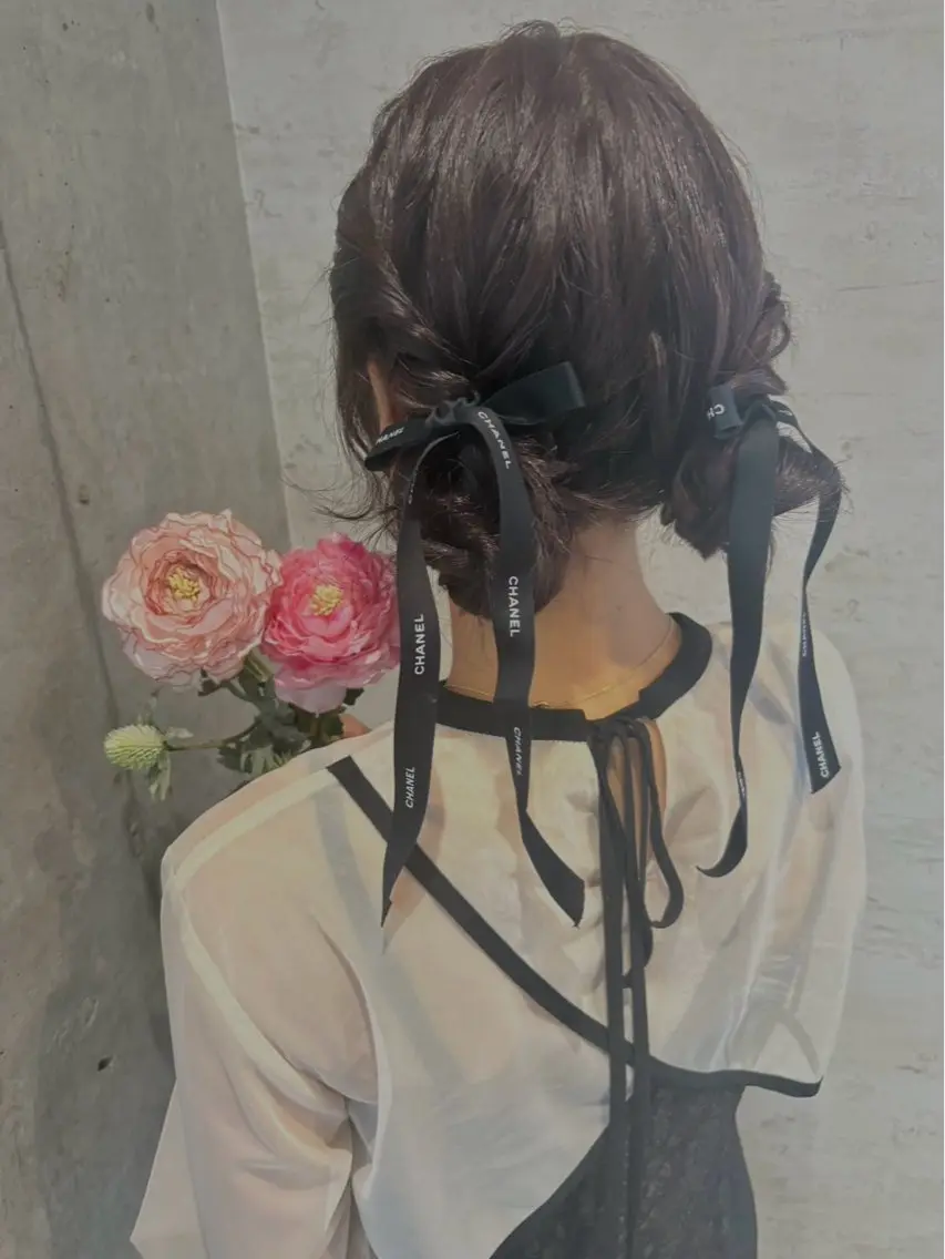 セミロング ヘアアレンジ ヘアセット 美髪× ヘアセット✨Araiのヘアスタイル