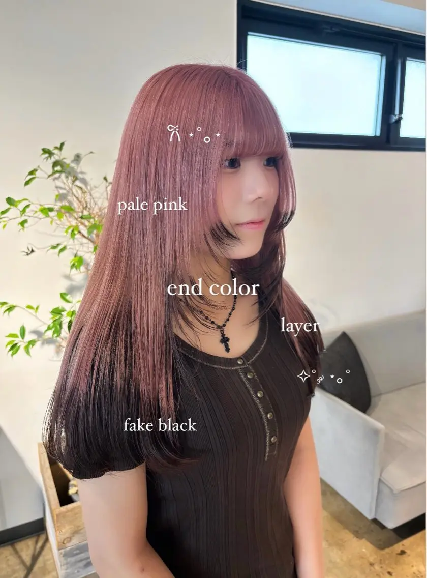 ロング カラー ブリーチ デザインカラー ダブルカラー グラデーションカラー ブリーチなしカラー 暖色カラー🍒 ケアブリーチ/akiのヘアスタイル