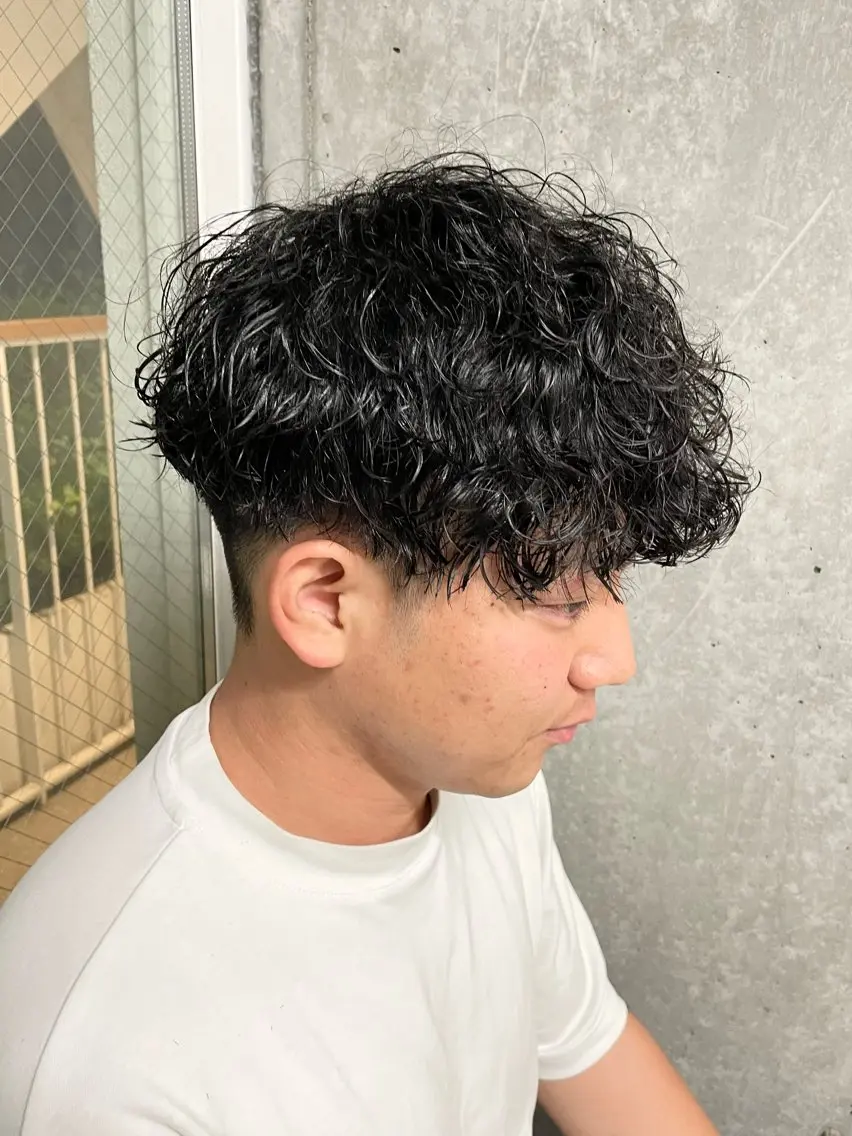 パーマ メンズ カット パーマ トリートメント ヘッドスパ ヘアセット メンズモテパーマ💙 fuwaのヘアスタイル