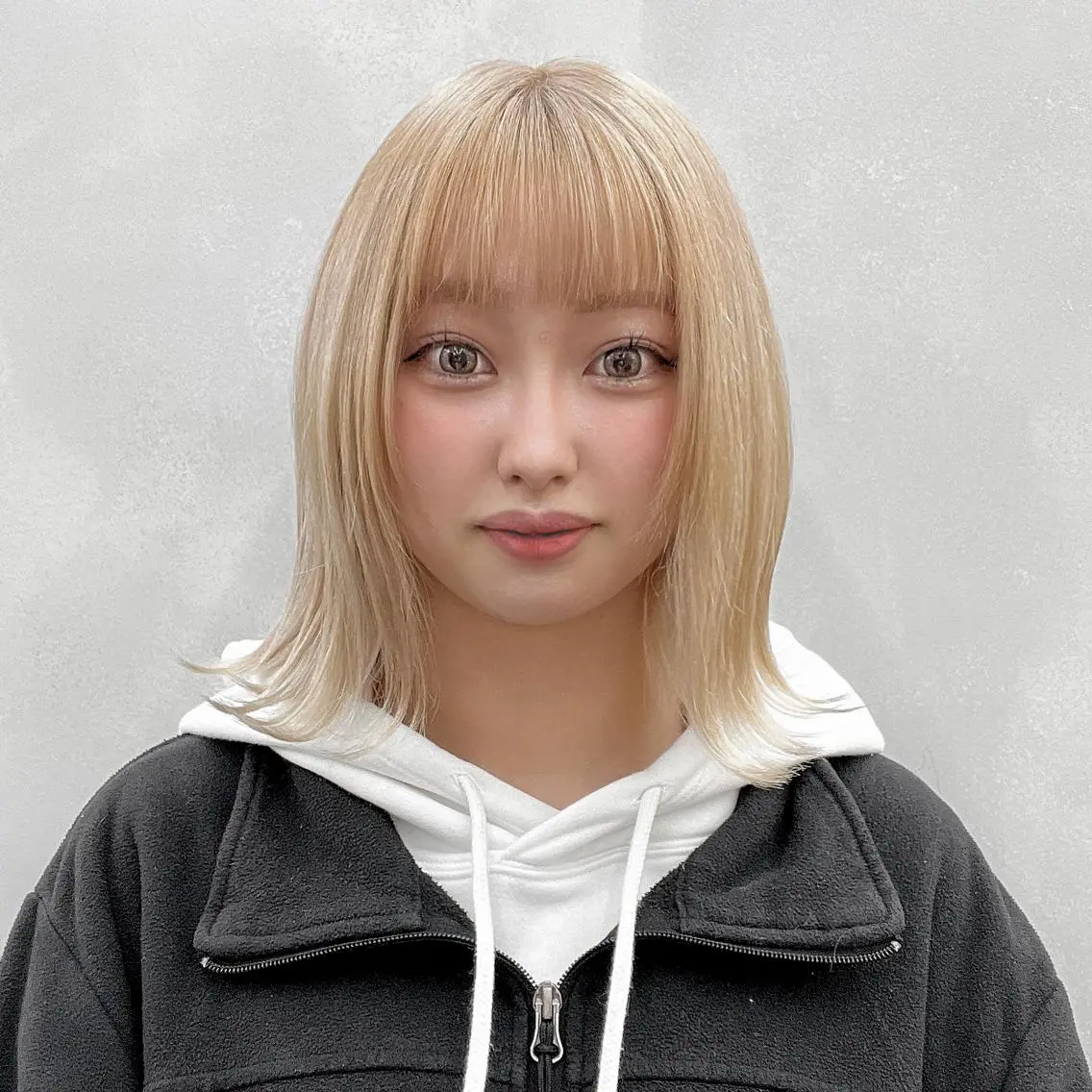 ミディアム カラー 髪質改善⌇透明感 カラー⌇川上葵のヘアスタイル