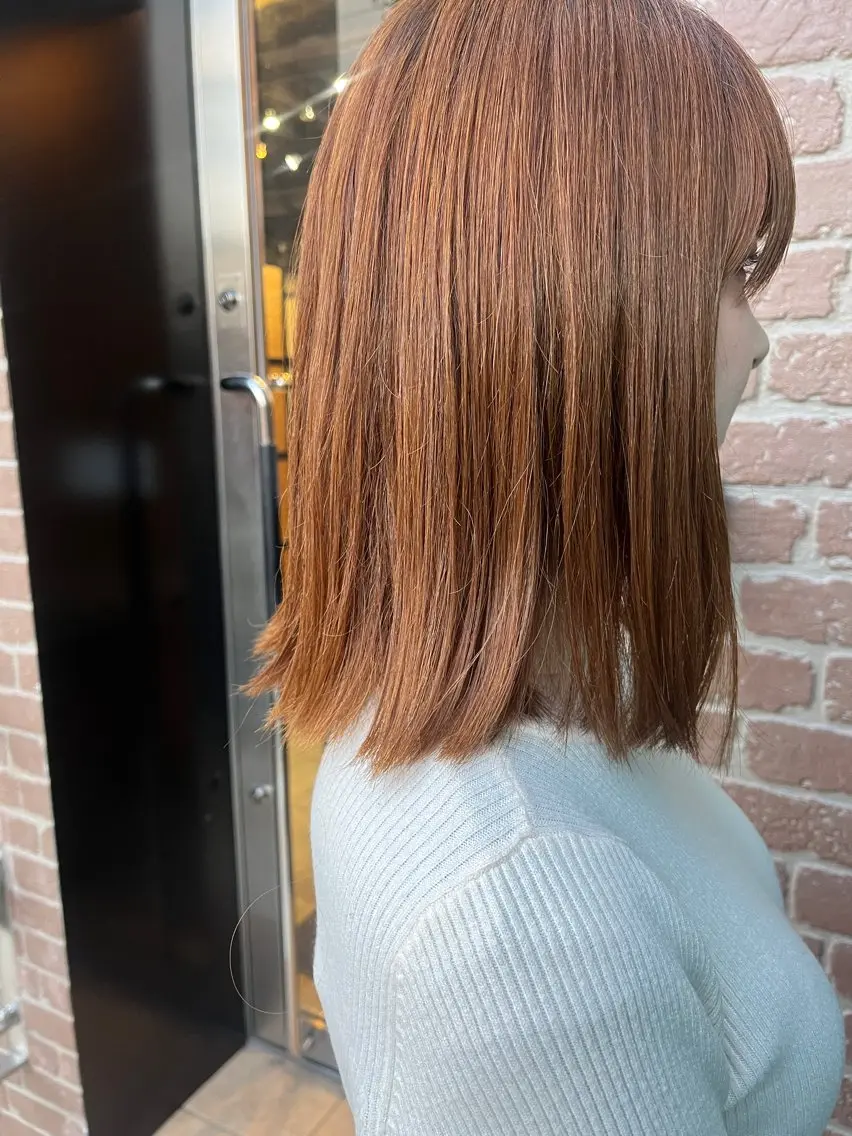 ミディアム カラー 久木原 ゆりのヘアスタイル